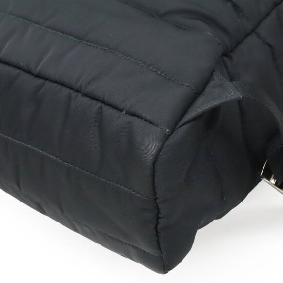 Prada Triangle Logo Backpack Rucksack Sac Quilted Nylon Leather Nero Black main image 6